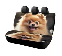 IOLVSHGH Pomeranian Dog Car Seat Covers Protector Waterproof & Breathable Automotive Seat Covers Non-Slip Auto Backseat Cover Universal Accessories Rear Seats Cover for Cars SUV Truck