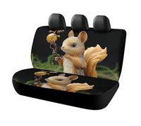 IOLVSHGH Resin Squirrel Car Seat Covers Protector Waterproof & Breathable Automotive Seat Covers Non-Slip Auto Backseat Cover Universal Accessories Rear Seats Cover for Cars SUV Truck