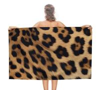 IOLVSHGH Rough Leopard Print Beach Towels Oversized 31"X 51" Extra Large Microfiber Pool Towel Sand Free Lightweight Beach Blanket Absorbent Quick Dry Bath Towels for Swim Pool Yoga Gym Camping
