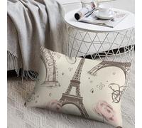 IOLVSHGH The Eiffel Tower Throw Pillow Covers 8"x12" Decorative Cushion Cover for Couch Sofa Living Room Bed Boho Farmhouse Pillow Cases Soft Plush Body Pillowcase Rectangular Cushion Case