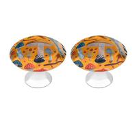 IOLVSHGH Various Mushrooms Kitchen Cabinet Knobs 2 Pack Bathroom Drawer Pulls Metal Dresser Knobs with Screw Cabinet Hardware Round Cabinet Handles for Cupboard Closet Bifold Door