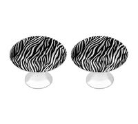 IOLVSHGH Zebra Print Kitchen Cabinet Knobs 2 Pack Bathroom Drawer Pulls Metal Dresser Knobs with Screw Cabinet Hardware Round Cabinet Handles for Cupboard Closet Bifold Door