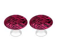 IOLVSHGH Zebra Tiger Leopard Kitchen Cabinet Knobs 2 Pack Bathroom Drawer Pulls Metal Dresser Knobs with Screw Cabinet Hardware Round Cabinet Handles for Cupboard Closet Bifold Door