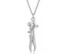 Ioly's Hug Necklace for Couples Affection Link Pendant Collar de Abrazo Eterno Unity Jewelry Hugging Necklace Matching Couple Necklaces for Him & Her Love Pendant for Women, Chain 17.7 '' / Pendant