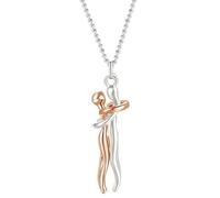 Ioly's Hug Necklace for Couples Affection Link Pendant Collar de Abrazo Eterno Unity Jewelry Hugging Necklace Matching Couple Necklaces for Him & Her Love Pendant for Women, Chain 17.7 '' / Pendant