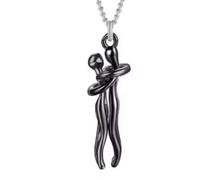 Ioly's Hug Necklace for Couples Affection Link Pendant Collar de Abrazo Eterno Unity Jewelry Hugging Necklace Matching Couple Necklaces for Him & Her Love Pendant for Women, Chain 17.7 '' / Pendant