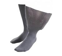 IOMI 1 Pack Extra Wide Loose Fit Cotton Oedema Socks for Swollen Ankles - 4-7 UK - Grey