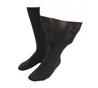 IOMI 1 Pack Extra Wide Loose Fit Cotton Oedema Socks for Swollen Ankles - 9-11 UK - Black