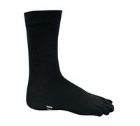 IOMI 1 Pack Unisex Lightweight Cotton Toe Socks for Athletes Foot - 6-11 UK - Black