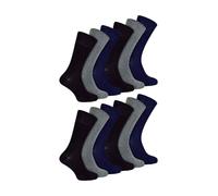 IOMI - 12 Pair Multipack Mens Diabetic Bamboo Socks | Extra Wide Seamless Socks with Non Elastic Gentle Grip Top (6-11, BNG)