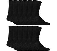 IOMI 12 Pair Multipack Gentle Grip Top Diabetic Socks Mid Calf Loose Top Non El