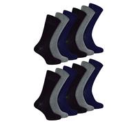 12 Pack Mens Diabetic Socks | IOMI | Wide Seamless Bamboo Non Binding Socks