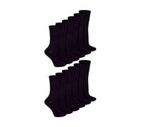 IOMI 12 Pairs Ladies Diabetic Bamboo Socks | Non Elastic Gentle Grip Top Socks - 4-8 UK - Black