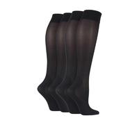 IOMI 2 Pack Ladies 40 Denier Compression Knee High Energising Socks - 4-8 UK - Black