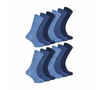 IOMI 2 Pack Mens Diabetic Bamboo Extra Wide NON ELASTIC Socks - 6-11 UK - Navy Blue