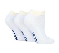 IOMI 3 Pack Cotton Trainer Diabetic Socks for Swollen Feet & Ankles - 6-8.5 UK - White