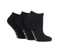 IOMI 3 Pack Cotton Trainer Diabetic Socks for Swollen Feet & Ankles - 9-11 UK - Black
