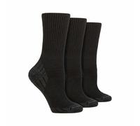 IOMI 3 Pack Diabetic Walking Socks for Mens Non Elastic Extra Wide Seamless Hiking Socks (12-14, Black)