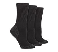 IOMI 3 Pack Diabetic Walking Socks for Mens Non Elastic Extra Wide Seamless Hiking Socks (6-8, Black)