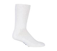 IOMI 3 Pack Extra Wide Cotton Diabetic Socks for Swollen Legs - 12-3 UK - White