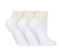 IOMI - 3 Pack Extra Wide Cotton Non Elastic Low Cut Quarter Ankle Diabetic Socks