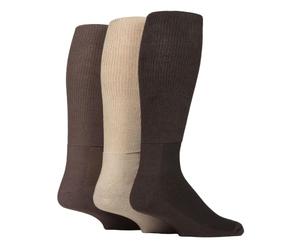IOMI 3 Pack Long Knee High Extra Wide Diabetic Bamboo Socks Swollen Legs