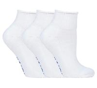 IOMI 3 Pairs Extra Wide Cotton Non Binding Low Quarter Ankle Socks for Diabetes