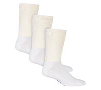 IOMI - 3 Pairs Mens Extra Wide Loose Top Cushioned Cotton Diabetic Work Socks