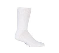 IOMI - 3 Pairs of Extra Wide Diabetic Socks for Swollen Legs in 2 Colours and 4 Sizes (4-8 UK, White)