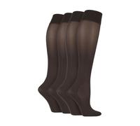IOMI 4 Pack Graduated Compression Energising Knee High Flight Socks - 4-7 UK - Brown