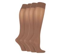 IOMI - 4 Pairs Knee High Footnurse Graduated Compression 40 Denier Socks