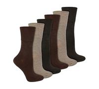 IOMI - 6 Pack Ladies Diabetic Bamboo Socks | Extra Wide Seamless Loose Non Elastic Socks for Women