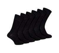 IOMI - 6 Pack Mens Diabetic Bamboo Socks | Extra Wide Seamless Loose Non Elastic Socks (6-11, Black)