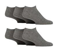 IOMI 6 Pairs Mens Diabetic Trainer Socks Cushioned Foot Wide Ankle Socks for Swollen Feet