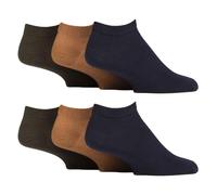 IOMI 6 Pairs Mens Diabetic Trainer Socks Cushioned Foot Wide Ankle Socks for Swollen Feet
