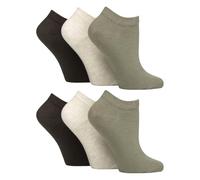 IOMI 6 Pairs Womens Diabetic Trainer Socks Extra Wide Ankle Socks for Swollen Feet