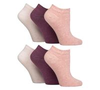 IOMI 6 Pairs Womens Diabetic Trainer Socks Extra Wide Ankle Socks for Swollen Feet