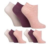 IOMI 9 Pair Multipack Ladies Diabetic Trainer Socks Loose Fitting Non Binding Ankle Socks