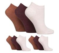IOMI 9 Pair Multipack Ladies Diabetic Trainer Socks Loose Fitting Non Binding Ankle Socks