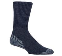 IOMI Diabetic Walking Socks for Men Cushioned Extra Wide Seamless Hiking Socks | Soft Top Merino Boot Socks (UK, Numeric, 9, 11, Regular, Regular, Navy)