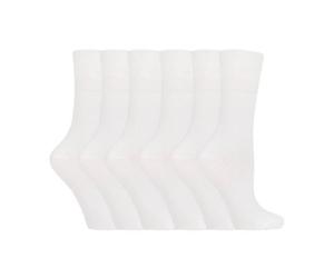 IOMI Footnurse - Ladies 6 pack loose non elastic diabetic socks with hand linked toe seams