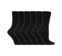 IOMI Footnurse - Ladies 6 Pair Multipack Non Elastic Diabetic Socks with Gentle Grip Wide Top 4-8