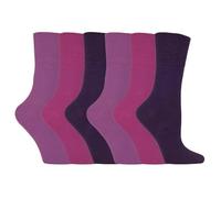 IOMI Footnurse - Ladies 6 Pair Multipack Non Elastic Diabetic Socks with Gentle Grip Wide Top 4-8