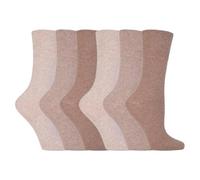 IOMI Footnurse - Ladies 6 Pair Multipack Non Elastic Diabetic Socks with Gentle Grip Wide Top 4-8
