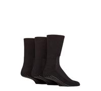 IOMI FootNurse Mens 3 Pair Diabetic Grip Slipper Socks | Bamboo-rich fibres, cushioned sole, non-binding fit, breathable, anti-slip tread, gentle comfort for sensitive feet