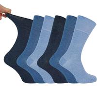 IOMI Footnurse | Mens 6-Pack Loose Non-Elastic Diabetic Socks with Hand Linked