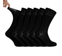 IOMI Footnurse - Mens 6 Pairs Cotton Non Elastic Diabetic Socks With Honeycomb Top (UK, Numeric, 12, 14, Regular, Regular, Burnt Orange/Blue/Burgundy)