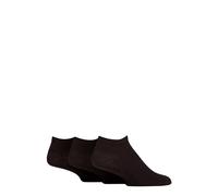 IOMI FootNurse Mens Diabetic Trainer Socks - Soft Cotton, with a Gentle Grip Top and Smooth Toe Seams, Plain, Sizes 6-11 & 12-14 in a 3 Pair Multipack Black 6-11