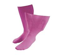 IOMI FOOTNURSE Sock Shop Mens & Womens Unisex Extra Wide Soft Cotton Oedema Socks for Swollen Feet (4-7 UK (37-42 eur), Pink)