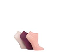IOMI FootNurse Womens Diabetic Trainer Socks Cotton, Gentle Grip Top, Smooth Toe Seams, Plain, Size 4-8, 3 Pair Multipack